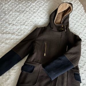 Members Only green and navy coat